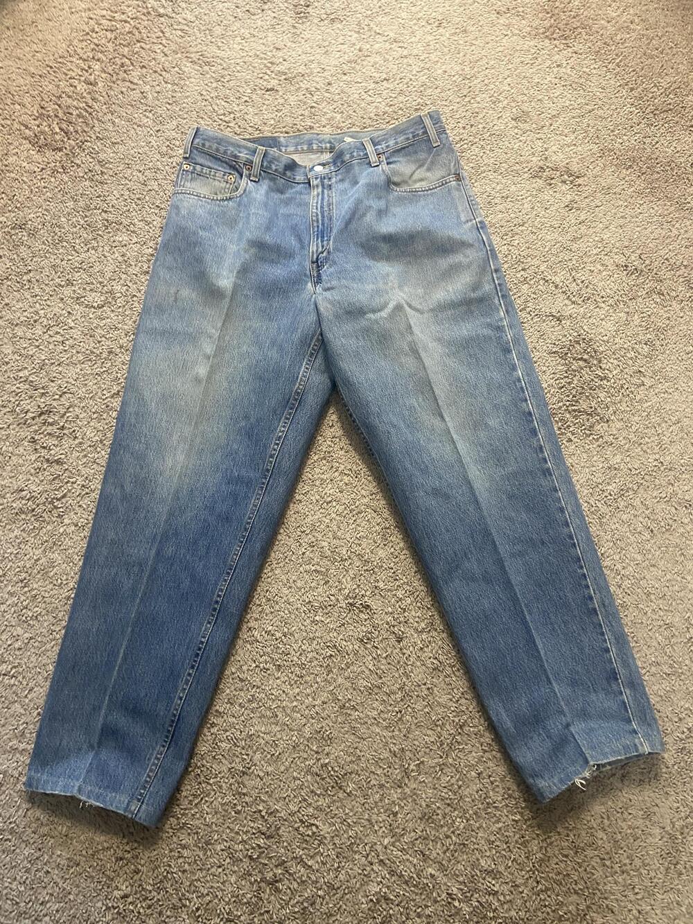 Levis 560 Jeans Mens 36x31 Blue Med Wash Relaxed Tapered Denim Pockets